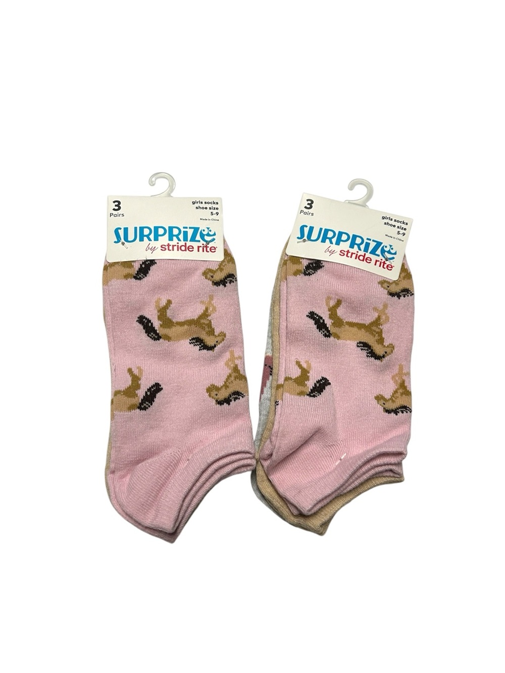 Stride Rite Girls Ankle Socks - 2 Sets of 3 Pack Socks